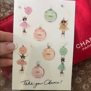 CHANEL Chance Sticker Sheet — Pink, Green, Peach